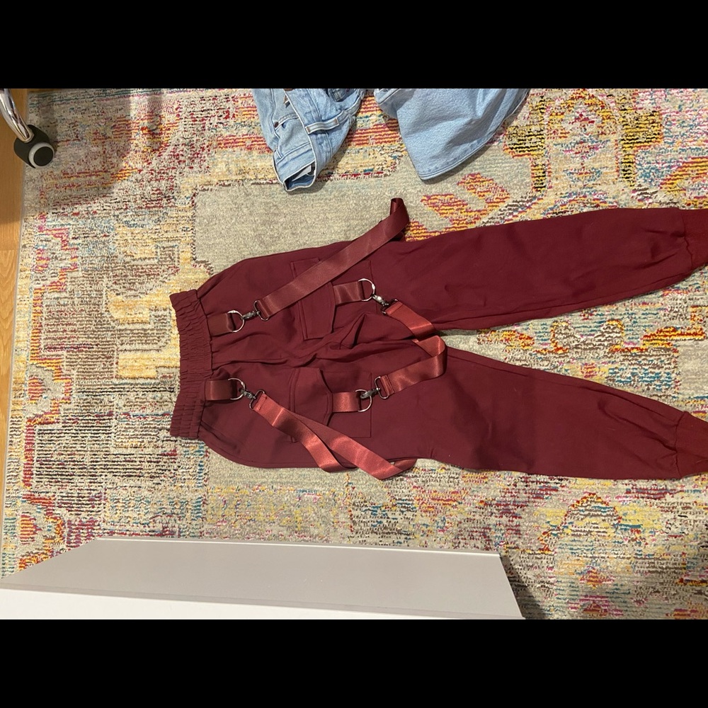 LF: carmar joggers with removable suspenders